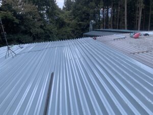 二重折板工事中